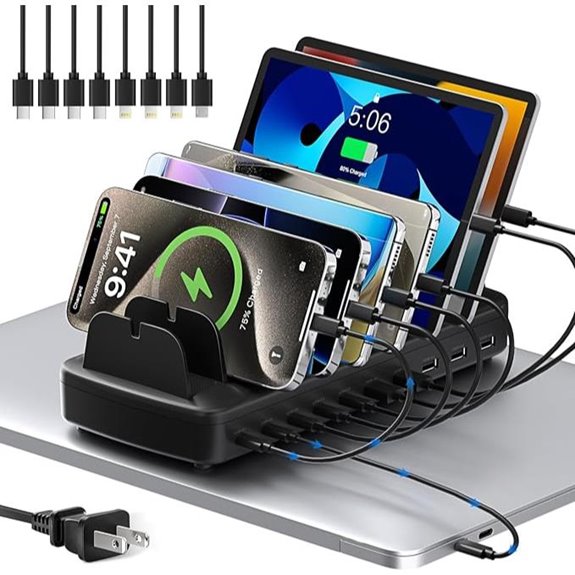 510W Multi-Device USB C Charging Station with Cables