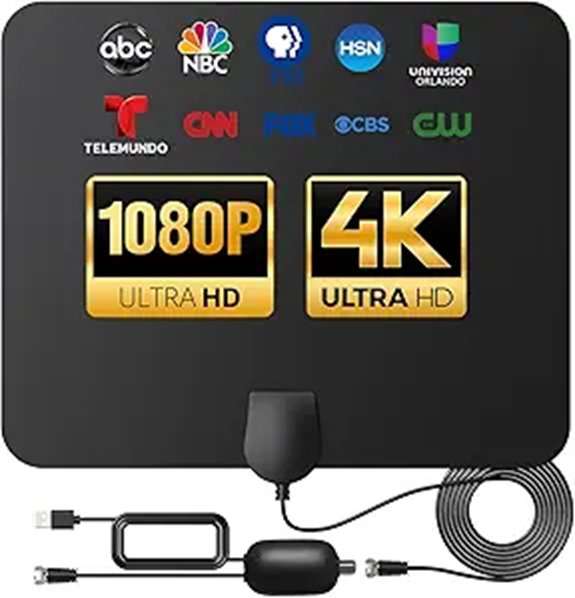 Indoor Long Range TV Antenna with Signal Amplifier