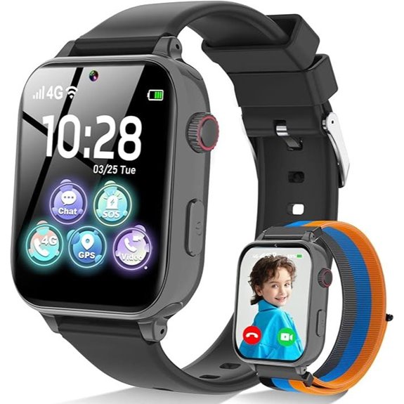 Kids 4G Smartwatch with GPS Calls SOS & Games