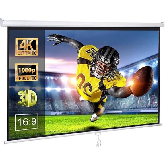 ZENY 100-Inch Pull-Down HD Projector Screen