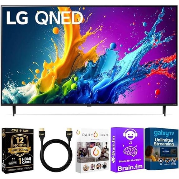LG 43QNED80TUC QNED 4K Smart TV with Streaming Bundle