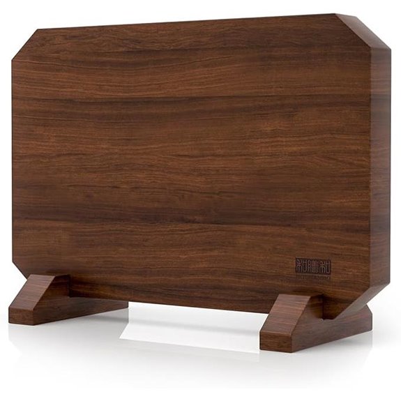 HOSHANHO Magnetic Acacia Knife Block with Magnets