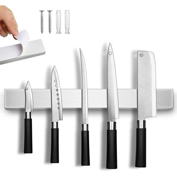 Magnetic Wall Knife Holder with Adhesive Mount