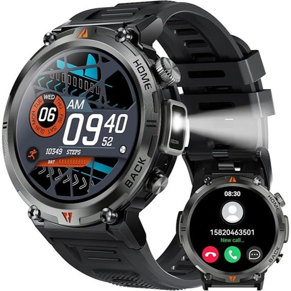 military fitness heart rate watch