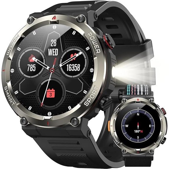 IOWODO Military Smart Watch for Men with 120+ Modes