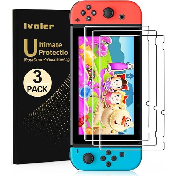 iVoler 3-Pack HD Tempered Screen Protectors for Nintendo Switch