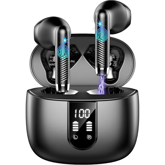 Wireless Earbuds with Noise Cancelling and LED Charging