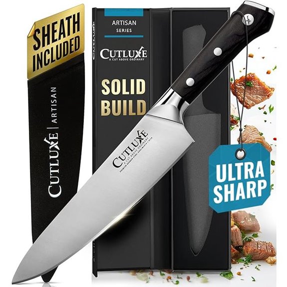 Cutluxe 8 Chef Knife with Sheath