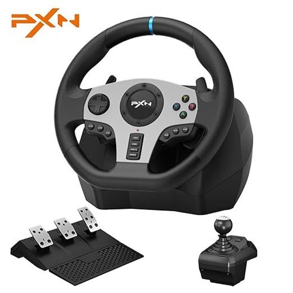 PXN V9 Racing Wheel with Pedals for Multiple Consoles