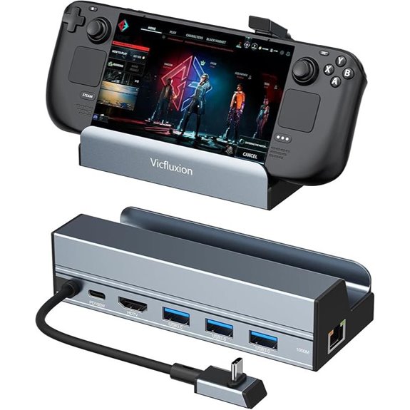 6-in-1 Steam Deck Dock with Aluminum Stand