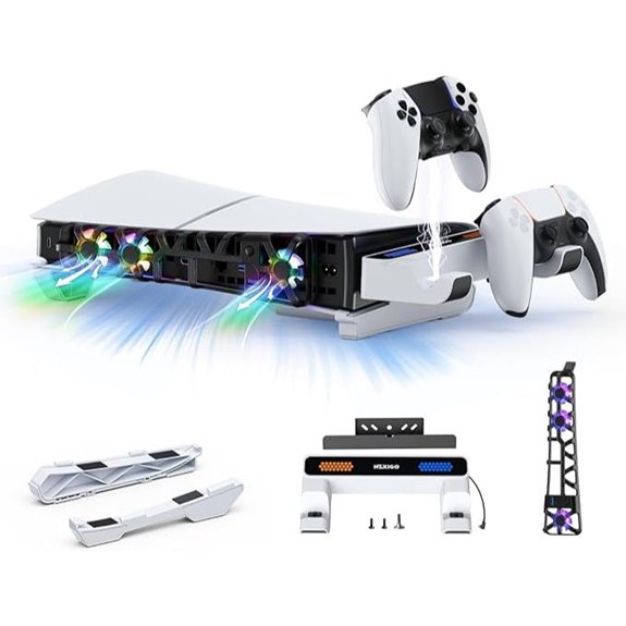 NexiGo PS5 Slim Stand with Charging & Cooling
