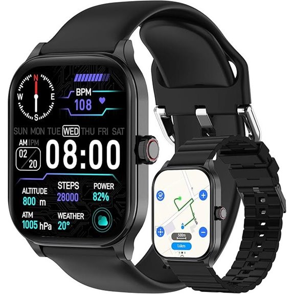 smartwatch with gps and heart rate