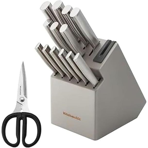 KitchenAid 15-Piece Stainless Steel Knife Block Set