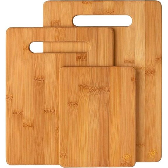 Bamboo Cutting Board Set (3 Pieces) for Kitchen