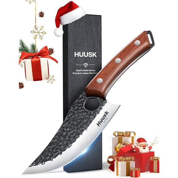 Huusk Viking Chef Knife with Wood Handle