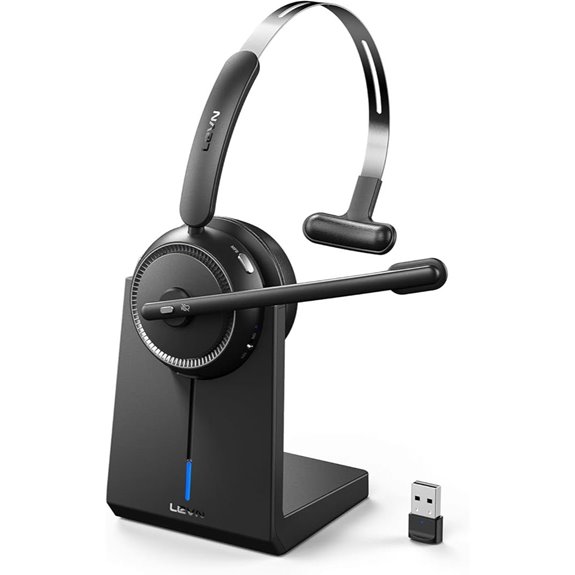 LEVN Wireless Headset 5.2 with Mic and Noise Cancellation