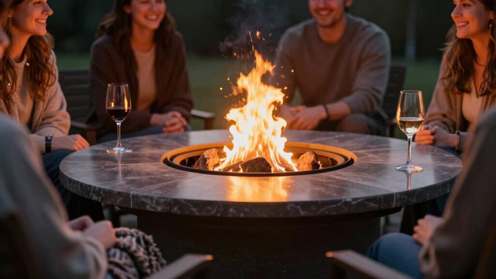 cozy outdoor social gathering