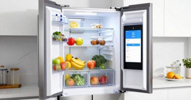 high tech organized kitchen storage