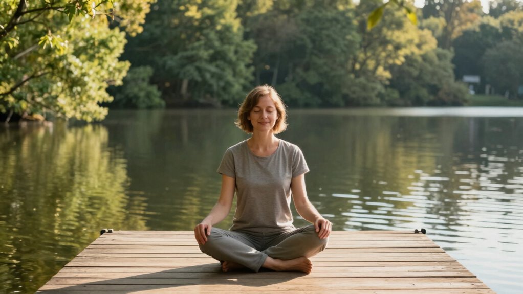 mindful breathing calms overthinking