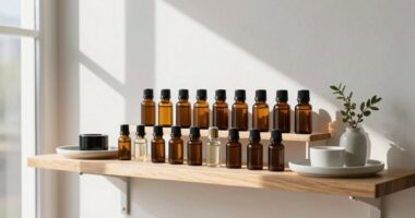 organized essential oil storage
