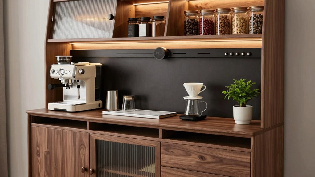 organized relaxing coffee space