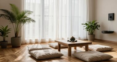 preparing a calming space