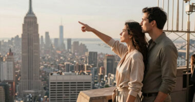 Couple On Empire State Building